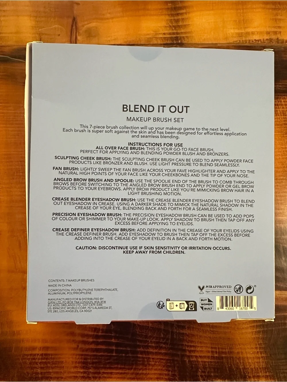 Blend It Out Makeup Brush Set - Gold and White